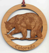 Offering customized bear Christmas ornaments!  We engrave personalized XMAS ornaments from cherry wood!