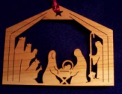 Offering custom manger Christmas ornaments.  Personalized Christian Christmas ornaments make unique & memorable gifts at Christmas.