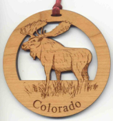 Offering custom moose Christmas ornaments.  We laser engrave cherry wood from scratch to make customized holiday ornaments.
