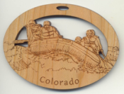 Offering custom rafting Christmas ornaments.  Personalized rafting ornament makes a special and unique gift remembering your last rafting vacation.
