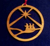 Offering custom Wisemen Christmas ornaments.  Our Christian Christmas ornaments are unique gifts at holidays or on religious retreats.