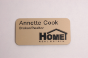 Offering Home Real Estate magnetic name badge!  Engraved custom ID badges at the lowest prices on the internet!