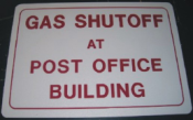 Gas Shutoff Signs(10"x12")