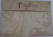 Custom Wood Envelopes (Tree on flap)