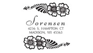 CS-50044 - Custom Tropical Flower Address Stamp