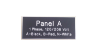 ELECTRICAL-BLACK - Panel A Electrical Plate (1x3 Black Sample)