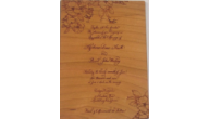 INVITATION-CALLIGFLORAL - Wooden Invitations(Calligraphy Flora Design)