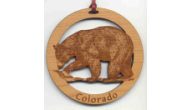 Offering customized bear Christmas ornaments!  We engrave personalized XMAS ornaments from cherry wood!
