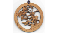 Offering custom state flower Christmas ornaments.  We engrave beautiful cherry wood into personalized holiday ornaments.