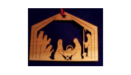 Offering custom manger Christmas ornaments.  Personalized Christian Christmas ornaments make unique & memorable gifts at Christmas.