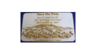 Offering custom wedding favor magnets. Our laser engraved cherry wood magnet favors make unique gifts and mementos.