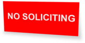 Offer custom No Soliciting Signs!  Our engraved no soliciting sign products can come in any size and color for great prices!