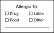 MEDICAL-ALLERGY - Allergy Rubber Stamp