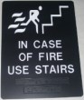 Offering ADA fire stairwell signage.  Our braille signage can come in any size and color.