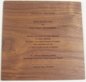 Wooden Invitations(Square Walnut Example)
