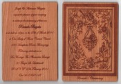 Wooden Baby Christenting Invitations