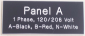 Panel A Electrical Plate (1x3 Black Sample)