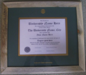 Custom Diploma Frame (CSU Example)