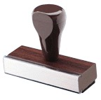 Wooden Hand Rubber Stamp