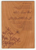 Wooden Invitations(Delicate Vine Sample)