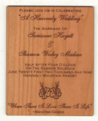 Wooden Invitations(Simple Flower Example)