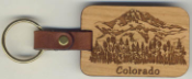 Offering custom mountain wooden key fobs.  Personalized specialty key chains and key fobs make unique promotional products and favors for special occasions.