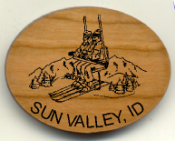 Offering ski chairlift magnets.  Each is custom engraved with names and dates making fun memory favors on ski trips.