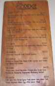 Wooden Cocktail Menu(4x11 Inch Sample)