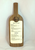 Wood Wine List Menu-Bottleshape(Walnut)