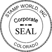 Offering corporate rubber stamps!  We make a rubber stamp and a corporate emboosing seal at great prices!