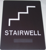 Offering ADA fire stairwell signage.  Our braille signage can come in any size and color.