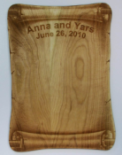 Wood Wedding Guest Plaque(Scroll Example)