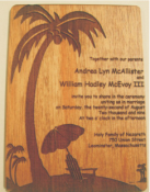 Wooden Palm Tree Invitations