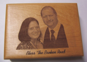 Offering custom engraved wood wedding picture gift boxes.  Our personalized gift boxes can have any pictures engraved onto them.  They make unique appreciation gifts to members of your wedding party.