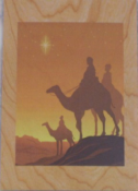 Wood Christmas Card(Three Wisemen Sample)