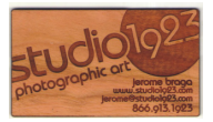 Wooden Photography Business Cards