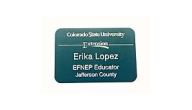 Offering CSU extension name tags.