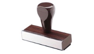 HAND RUBBER STAMP - Wooden Hand Rubber Stamp