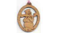 Offering custom wooden snowman Christmas ornaments.  Personalized XMAS ornaments make special and unique gifts during the holidays.