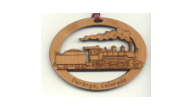 Offering train Christmas ornaments.  Personalized train engraved with names, dates, and more makes a unique and memorable ornament gift.