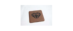 LEATHER-COASTER-JDS-DIAMOND - Leatherette Coaster (4" square- Diamond- Dark Brown)