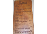 MENU-COCKTAILS - Wooden Cocktail Menu(4x11 Inch Sample)