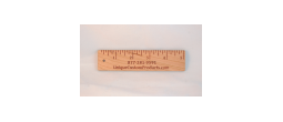 RECYCLED WOODEN RULER - Cherry Wood Ruler 6"