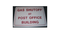 SIGN-GAS SHUTOFF - Gas Shutoff Signs(10"x12")