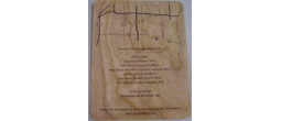 WEDDING-VENEER-MAP - Wooden Veneer Maps(Printed to Wood)