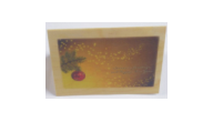 XMASCARD-BULB-STARS - Wood Christmas Card(Bulb & Stars Sample)