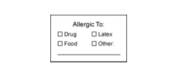 MEDICAL-ALLERGY - Allergy Rubber Stamp
